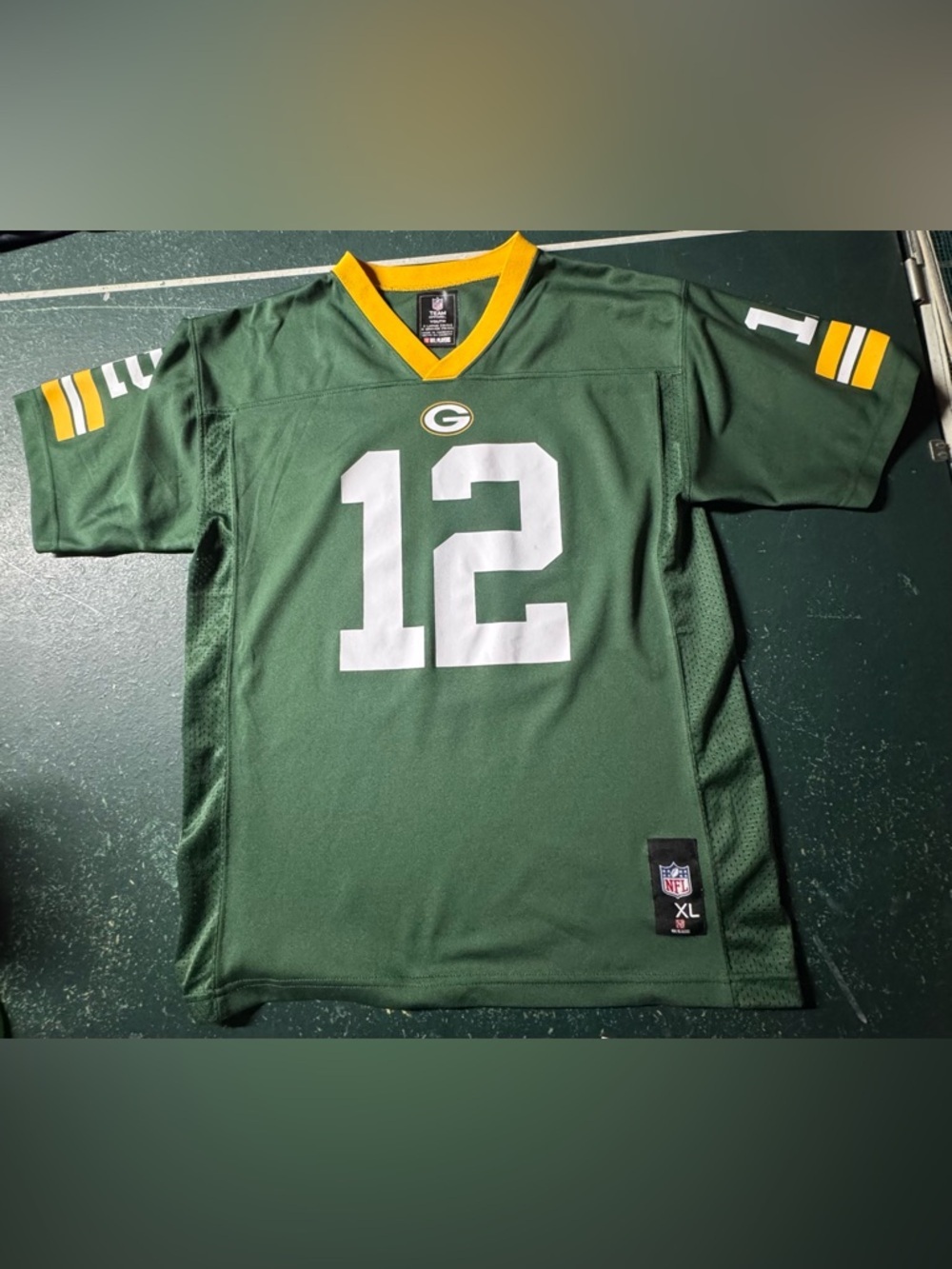 NFL Green Bay Packers #12 Aaron Rodgers Green Jersey - Youth XL